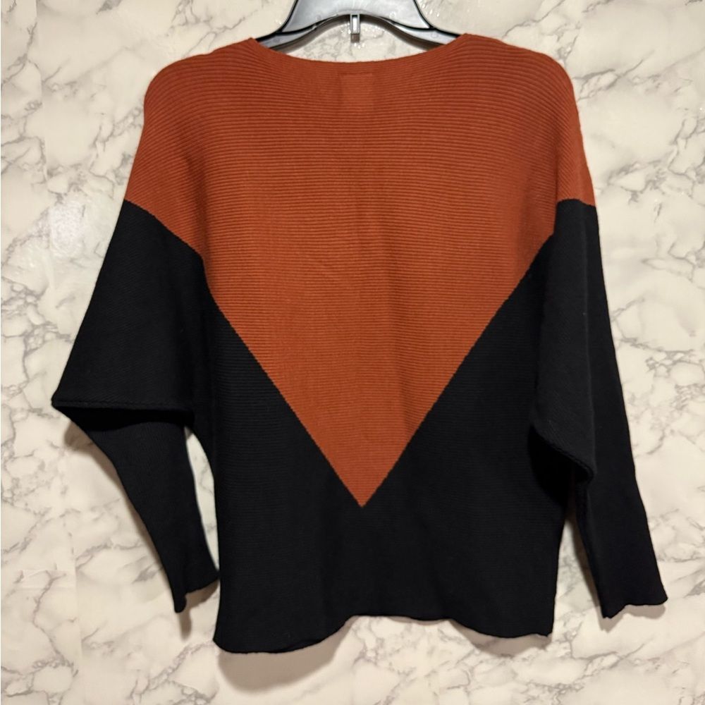 NEW Northern Angel by Anthropology Crewneck Sweater - Black and Rust M - Picture 6 of 6